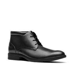 N[NX Y u[c V[Y Steadwall Mid Chukka Boot Black Leather