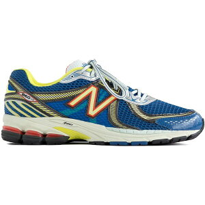 New Balance �j���[�o�����X �����Y �X�j�[�J�[ �yNew Balance 860v2 Aim? Leon Dore Blue Yellow�z �T�C�Y US_9(27.0cm) Blue/Yellow