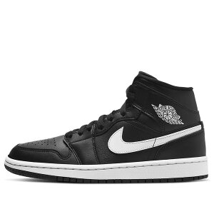 Jordan �W���[�_�� ���f�B�[�X �X�j�[�J�[ �y(WMNS) Air Jordan 1 Mid 'Black White' BQ6472-011�z �T�C�Y US_W_11.5