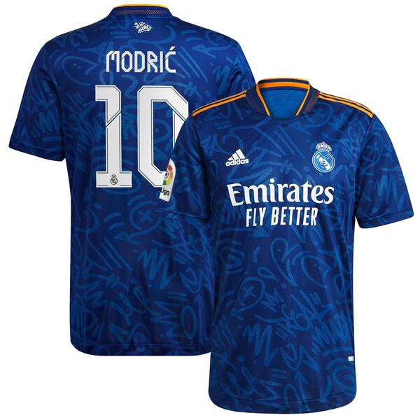 アディダス メンズ ユニフォーム トップス Luka Modric Real Madrid adidas 2021/22 Away Authentic Player Jersey Blue ベスト・ジレ