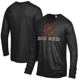 オルタナティヴ アパレル メンズ Tシャツ トップス Cornell Big Red Alternative Apparel Keeper Long Sleeve TShirt Heathered Black