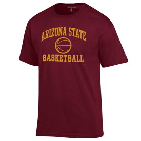 チャンピオン メンズ Tシャツ トップス Arizona State Sun Devils Champion Basketball Icon TShirt Maroon