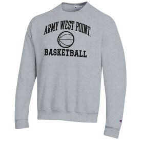 チャンピオン メンズ パーカー・スウェットシャツ アウター Army Black Knights Champion Basketball Icon Pullover Crewneck Sweatshirt Heather Gray