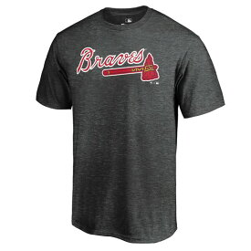 ファナティクス メンズ Tシャツ トップス Atlanta Braves Fanatics Branded Team Wordmark TShirt Heathered Charcoal