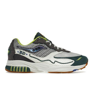 Saucony �T�b�J�j�[ �����Y �X�j�[�J�[ �ySaucony 3D Grid Hurricane Bodega�z �T�C�Y US_5(23.0cm) Beige/Grey/Green