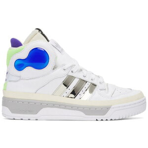 adidas �A�f�B�_�X �����Y �X�j�[�J�[ �yadidas Rivalry Hi Sankuanz�z �T�C�Y US_8.5(26.5cm) Footwear White/Silver Metallic/Footwear White