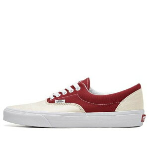 Vans �o���Y �����Y �X�j�[�J�[ �yVans Era Breathable Wear-Resistant Non-Slip Low Top Casual Skate Shoes Red White VN0A54F14FX�z �T�C�Y US_M_4