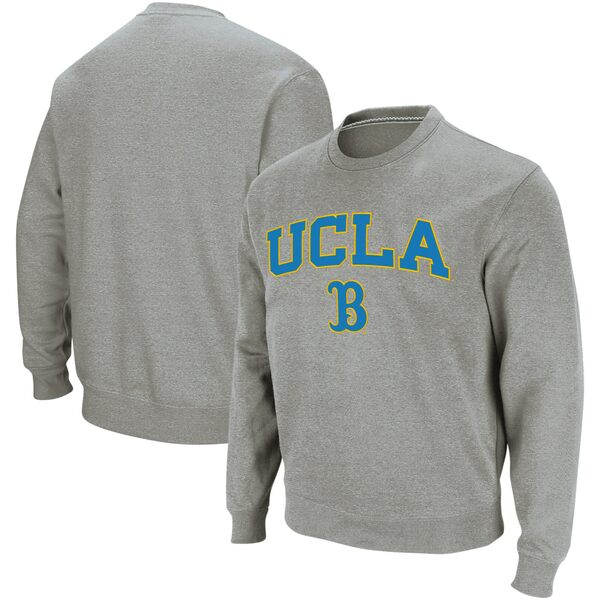 コロシアム メンズ パーカー・スウェットシャツ アウター UCLA Bruins Colosseum Arch  Logo Crew Neck Sweatshirt Heather Gray