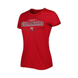 コンセプトスポーツ レディース Tシャツ トップス Women's Red, Pewter Tampa Bay Buccaneers Badge T-shirt and Pants Sleep Set Red, Pewter