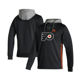 アディダス レディース パーカー・スウェットシャツ アウター Men's Black Philadelphia Flyers Skate Lace Aeroready Pullover Hoodie Black