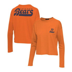 ジャンクフード レディース Tシャツ トップス Women's Orange Chicago Bears Pocket Thermal Long Sleeve T-shirt Orange