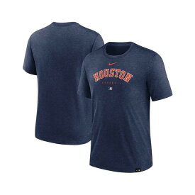 ナイキ レディース Tシャツ トップス Men's Heather Navy Houston Astros Authentic Collection Early Work Tri-Blend Performance T-shirt Heather Navy