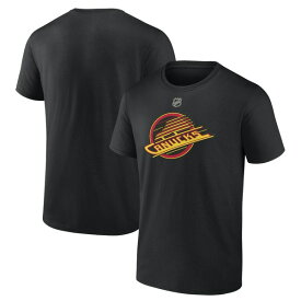 ファナティクス メンズ Tシャツ トップス Vancouver Canucks Fanatics Branded Alternate Logo TShirt Black