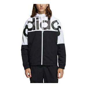 adidas AfB_X Y Xj[J[ yadidas neo M Icons C+ Wb Contrasting Colors Printing Logo Sports Hooded Jacket Black H14213z TCY US_M_M