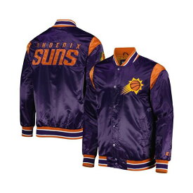 スターター レディース ジャケット＆ブルゾン アウター Men's Purple Phoenix Suns Force Play Satin Full-Snap Varsity Jacket Purple