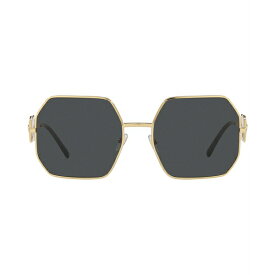 ヴェルサーチ レディース サングラス＆アイウェア アクセサリー Women's Sunglasses, VE2248 Gold-Tone