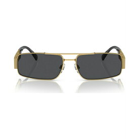 ヴェルサーチ メンズ サングラス・アイウェア アクセサリー Men's Sunglasses, VE2257 Gold Tone/Classic