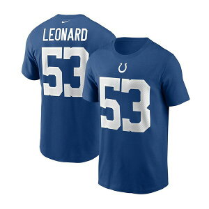 iCL Y Vc gbvX Men's Shaquille Leonard Royal Indianapolis Colts Name and Number T-shirt Royal