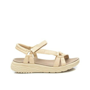 LV^C fB[X T_ V[Y Women's Flat Sandals By Medium beige