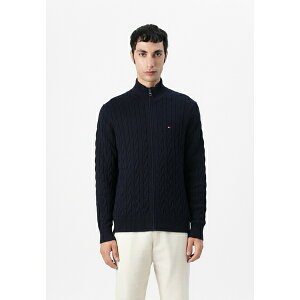 �g�~�[ �q���t�B�K�[ �����Y �j�b�g&�Z�[�^�[ �A�E�^�[ CLASSIC CABLE ZIP THROUGH - Cardigan - desert sky