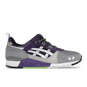 ASICS �A�V�b�N�X �����Y �X�j�[�J�[ �yASICS Gel-Lyte III OG Sneaker Freaker atmos Alley Cats�z �T�C�Y US_12(30.0cm) Grey/Purple/Neon Green