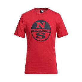 【送料無料】 ノースセール メンズ Tシャツ トップス T-shirts Red