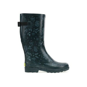 �E�G�X�^���`�[�t ���f�B�[�X �u�[�c �V���[�Y Women's Feminine Floral Wide Calf Tall Rain Boot Slate