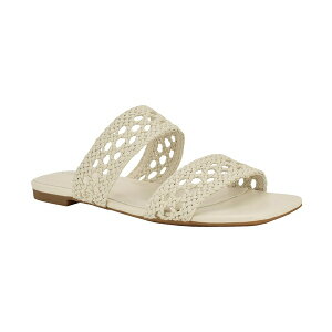 JoNC fB[X T_ V[Y Women's Florency Woven Slip-On Flat Sandals Ivory