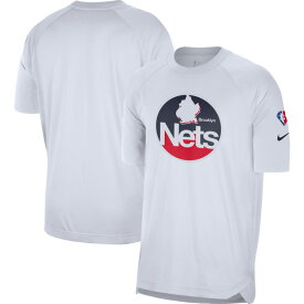 ナイキ メンズ Tシャツ トップス Brooklyn Nets Nike 2021/22 City Edition Pregame Warmup Shooting TShirt White