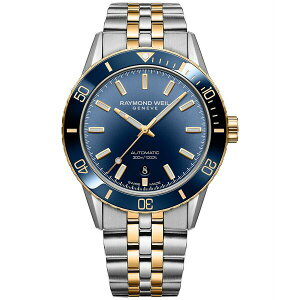 ChEFC Y rv ANZT[ Men's Swiss Automatic Freelancer Diver Two-Tone Stainless Steel Bracelet Watch 43mm Blue