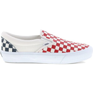 Vans �o���Y �����Y �X�j�[�J�[ �yVans Classic Slip-On VLT LX Woven Checkboard Red�z �T�C�Y US_6.5(24.5cm) Red/Blanc/Dress Blues