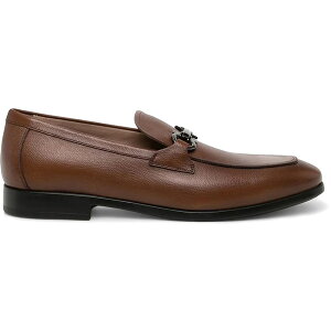Ferragamo tFK Y Xj[J[ yFerragamo Gancini-Trim Leather Moccasins Brownz TCY US_6.5(24.5cm) Brown