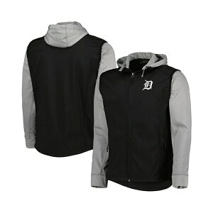 �_���u���b�N �����Y �W���P�b�g���u���]�� �A�E�^�[ Men's Black/Heather Gray Detroit Tigers Alpha Full-Zip Jacket Black, Heather Gray