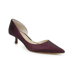 WEF_OC~VJ fB[X pvX V[Y Women's Teegan Pointed Toe Pumps Bordeaux Satin