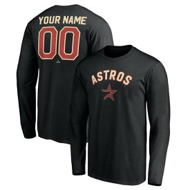 ファナティクス メンズ Tシャツ トップス Houston Astros Fanatics Branded Personalized Cooperstown Collection Alternate Winning Streak Long Sleeve TShirt Black