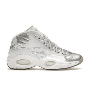 Reebok ���[�{�b�N �����Y �X�j�[�J�[ �yReebok Question Mid 25th Anniversary Silver Toe�z �T�C�Y US_9.5(27.5cm) Footwear White/Footwear White/Silver Metallic