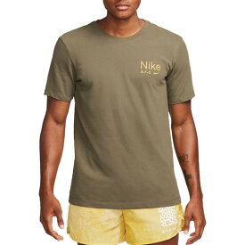 ナイキ メンズ シャツ トップス Nike Men's Dri-FIT Fitness Tie Dye Short Sleeve T-Shirt Cargo Khaki