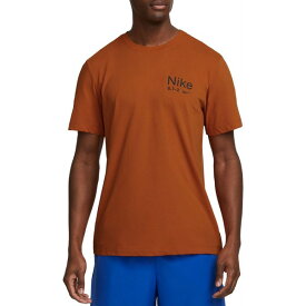 ナイキ メンズ シャツ トップス Nike Men's Dri-FIT Fitness Tie Dye Short Sleeve T-Shirt Campfire Orange