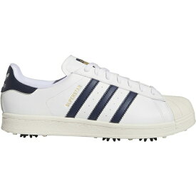 アディダス メンズ ゴルフ スポーツ Adidas Men's Superstar Golf Shoes White/Collegiate Navy