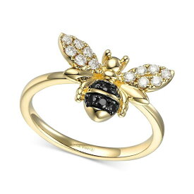 ルヴァン レディース リング アクセサリー Nude Diamond (1/5 ct. t.w.) & Blackberry Diamond (1/10 ct. t.w.) Bee Ring in 14k Gold Yellow Gold