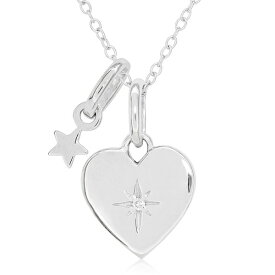 ローナ サットン レディース ネックレス・チョーカー・ペンダントトップ アクセサリー Children's Diamond Accent Heart Necklace in Sterling Silver Silver