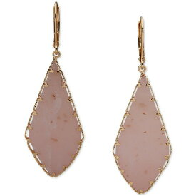 ロンナアンドリリー メンズ ピアス・イヤリング アクセサリー Gold-Tone Flat Color Stone Drop Earrings Pink
