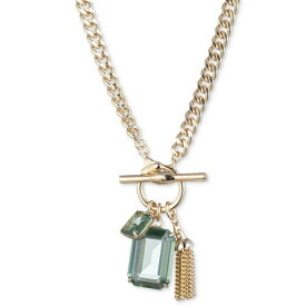 ラルフローレン レディース ネックレス・チョーカー・ペンダントトップ アクセサリー Gold-Tone Chain Tassel & Color Crystal Multi-Charm 17" Pendant Necklace Green