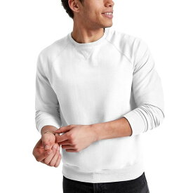 ヘインズ メンズ パーカー・スウェットシャツ アウター ORIGINAL Men's Triblend French Terry Crewneck Sweatshirt White