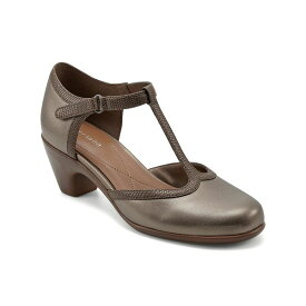 イージースピリット レディース パンプス シューズ Women's Cara T-Strap Heels Bronze Leather