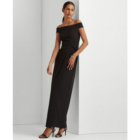 ラルフローレン レディース ワンピース トップス Women's Off-The-Shoulder Column Gown Black