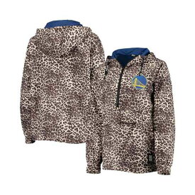 ダナ キャラン ニューヨーク レディース パーカー・スウェットシャツ アウター Women's Leopard Golden State Warriors Gabriella Windbreaker Half-Zip Hoodie Leopard