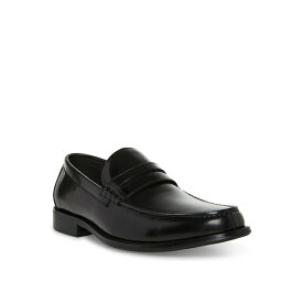 スティーブ マデン メンズ スリッポン・ローファー シューズ Men's Marvyn Slip-On Loafers Black Leather