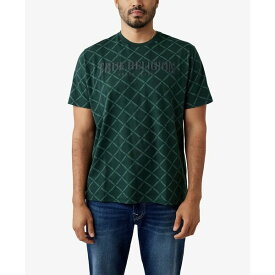 トゥルーレリジョン メンズ Tシャツ トップス Men's Monogram Arch Short Sleeve Relaxed T-shirt Scarab