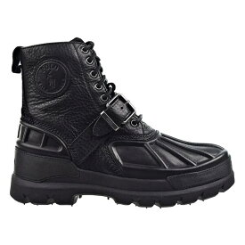 Polo Ralph Lauren ラルフローレン メンズ スニーカー 【Polo Ralph Lauren Oslo High Oiled Leather Boot】 サイズ US_11.5(29.5cm) Black